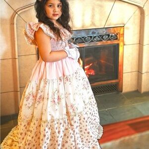 Floral Pink and White Dollcake Dress